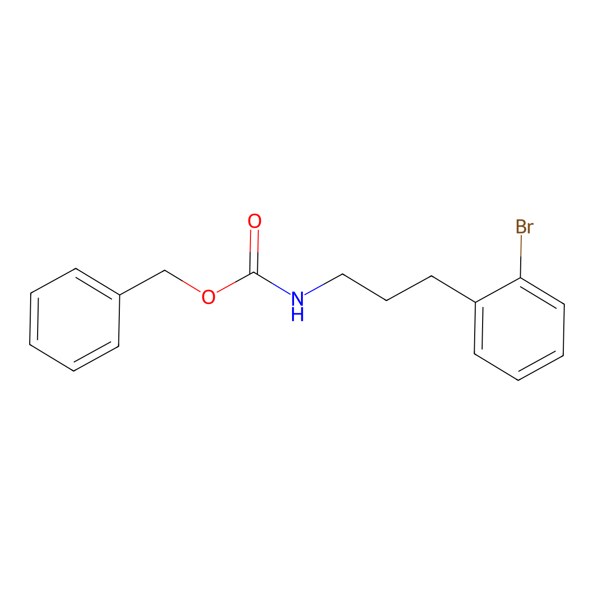 Benzyl N-[3-(2-bromophenyl)propyl]carbamate molecular structure, CAS 229496-34-8