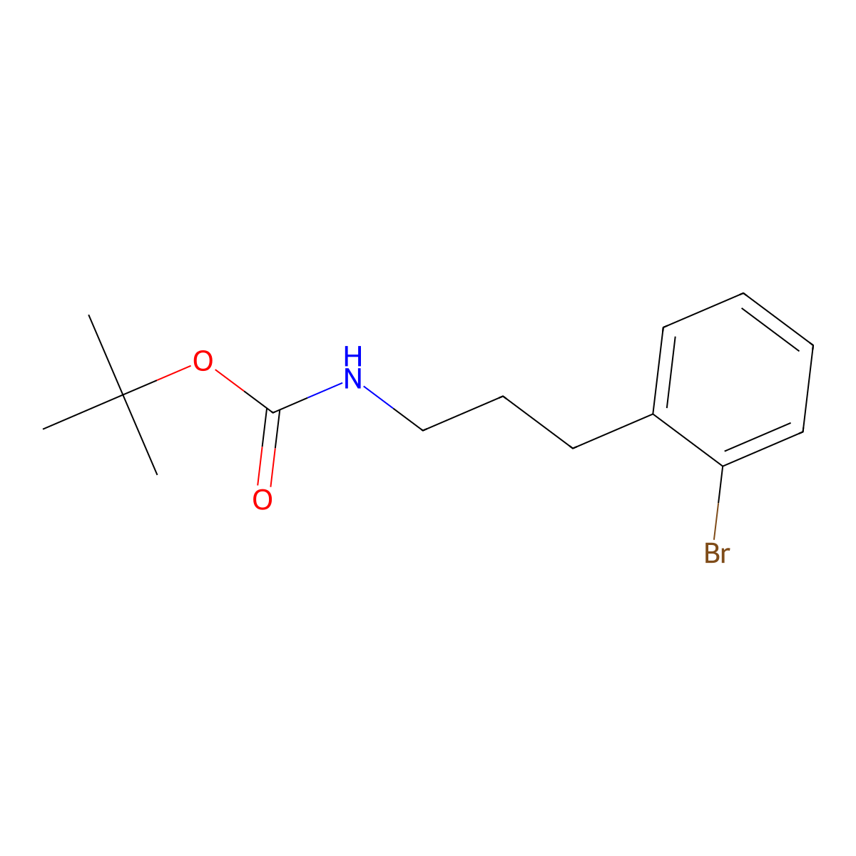 tert-butyl N-[3-(2-bromophenyl)propyl]carbamate molecular structure, CAS 229496-36-0