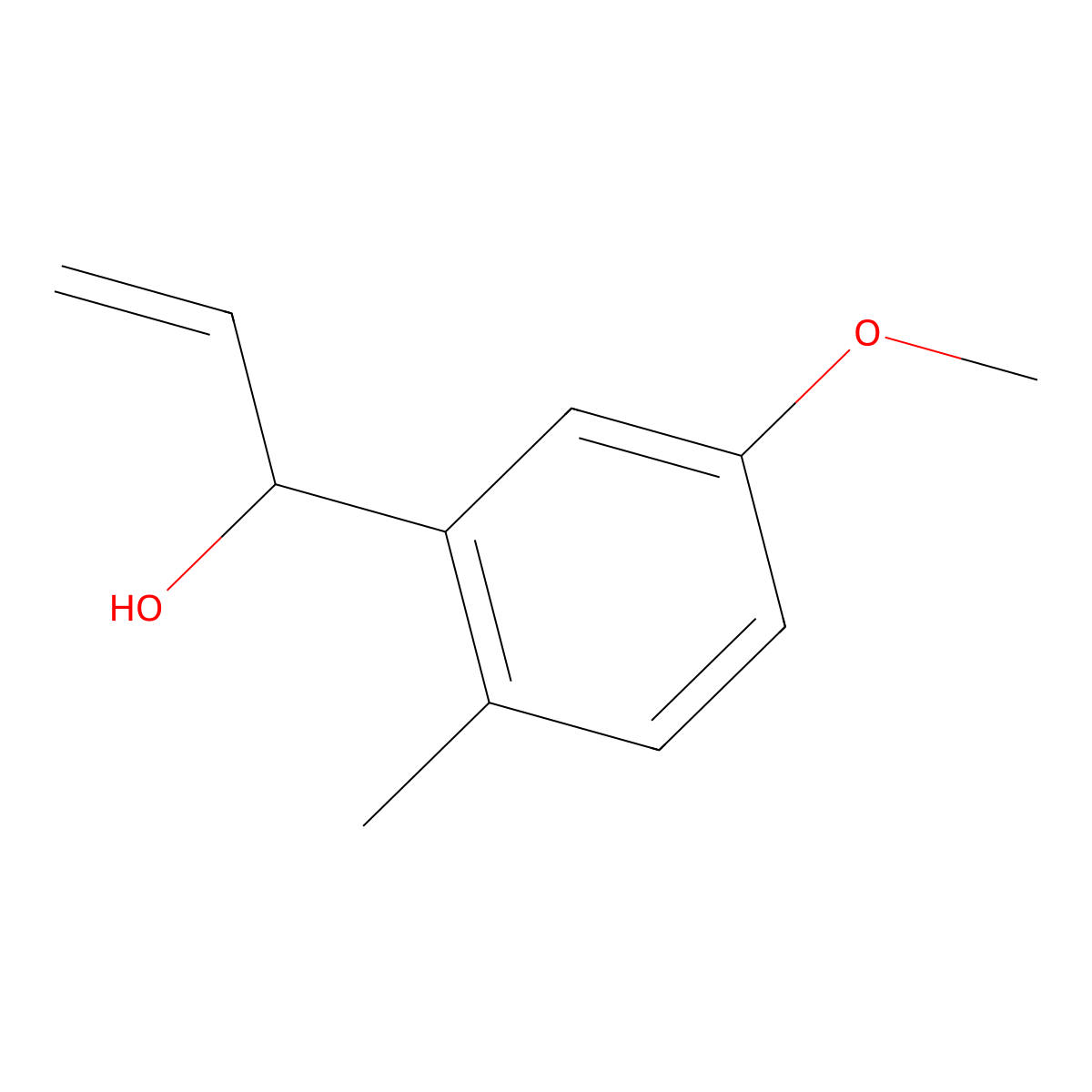 alpha-Ethenyl-5-methoxy-2-methylbenZenemethanol molecular structure, CAS 2294964-77-3