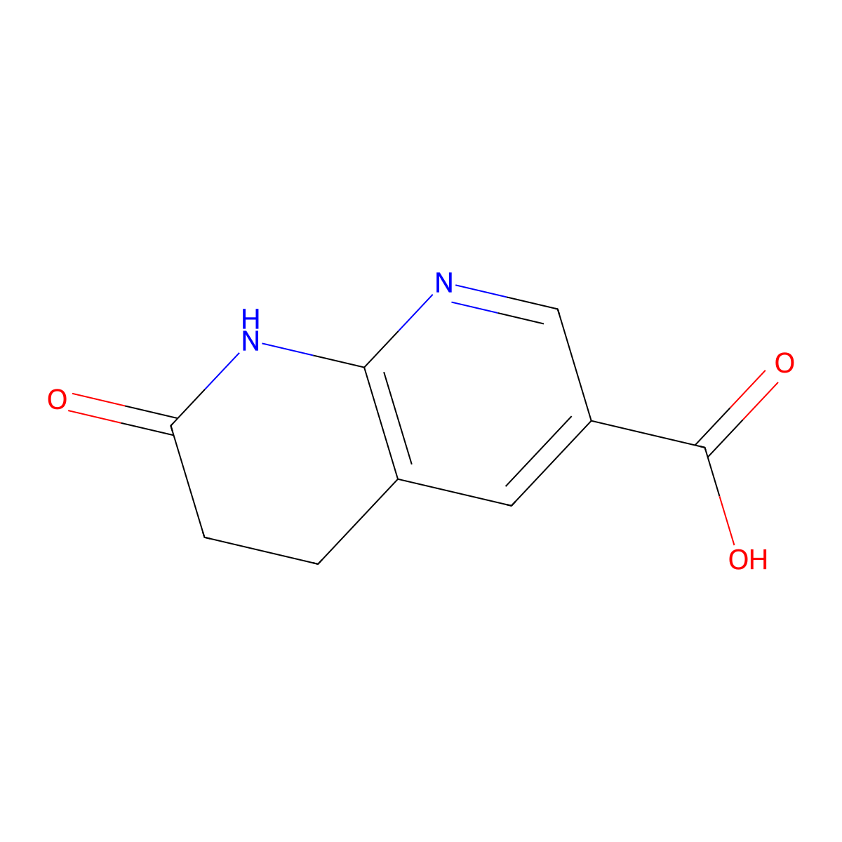 7-Oxo-5,6,7,8-tetrahydro-1,8-naphthyridine-3-carboxylic acid molecular structure, CAS 2294972-81-7