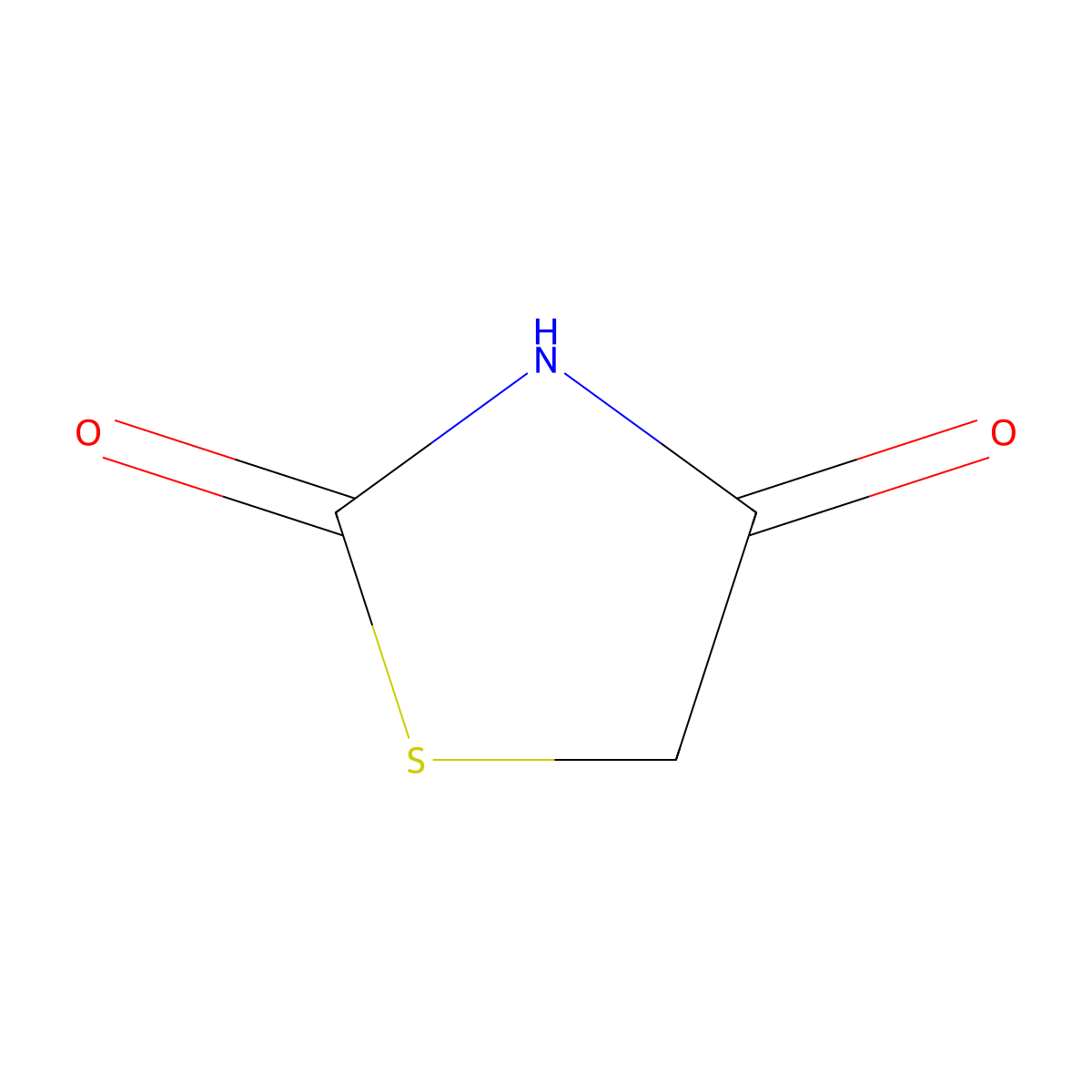 Thiazolidinedione molecular structure, CAS 2295-31-0