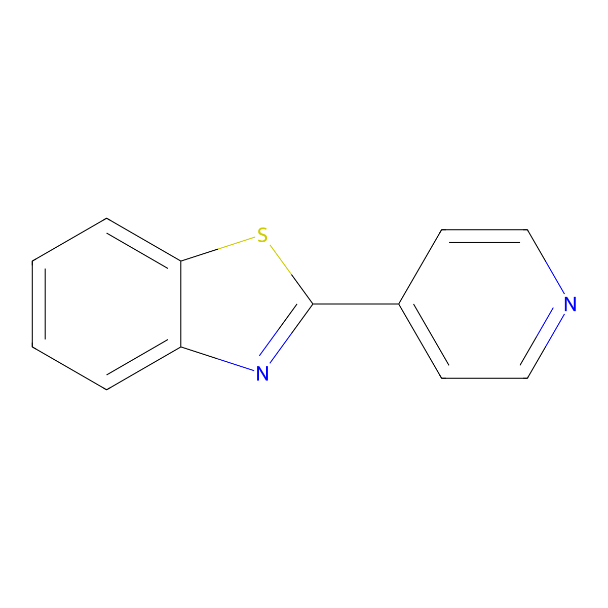 2-Pyridin-4-yl-1,3-benzothiazole molecular structure, CAS 2295-38-7