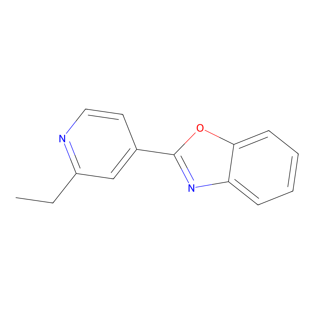 2-(2-Ethyl-4-pyridinyl)benzoxazole molecular structure, CAS 2295-40-1