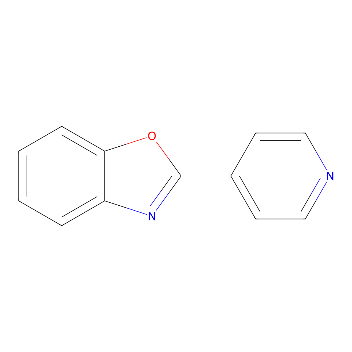 2-(Pyridin-4-yl)-1,3-benzoxazole molecular structure, CAS 2295-47-8