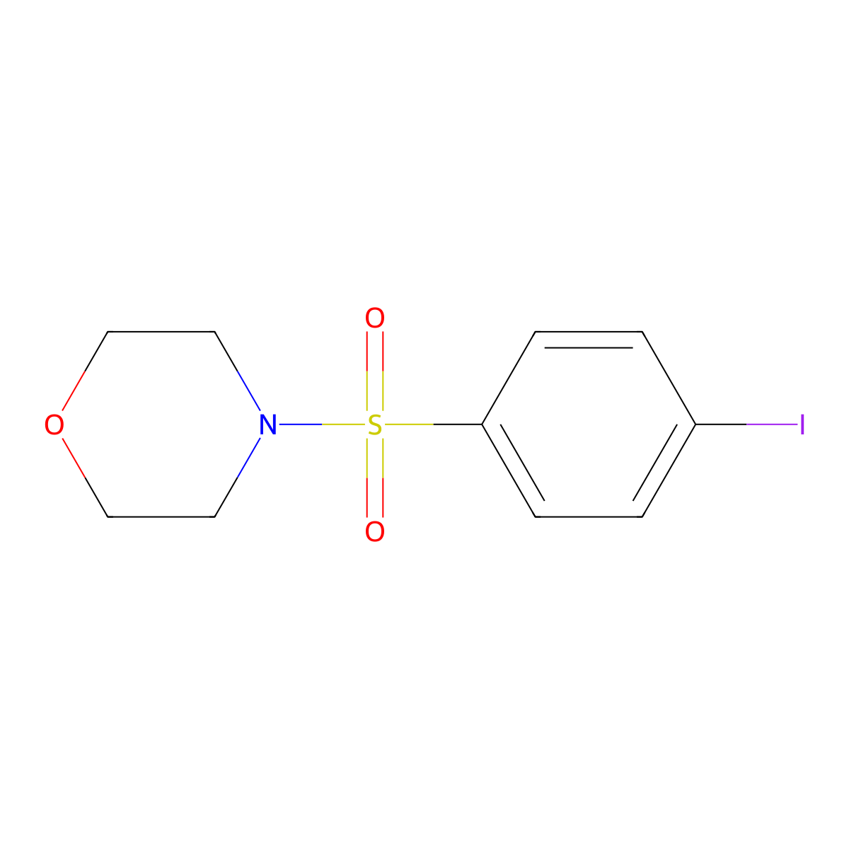 4-(4-Iodophenyl)sulfonylmorpholine molecular structure, CAS 22950-14-7