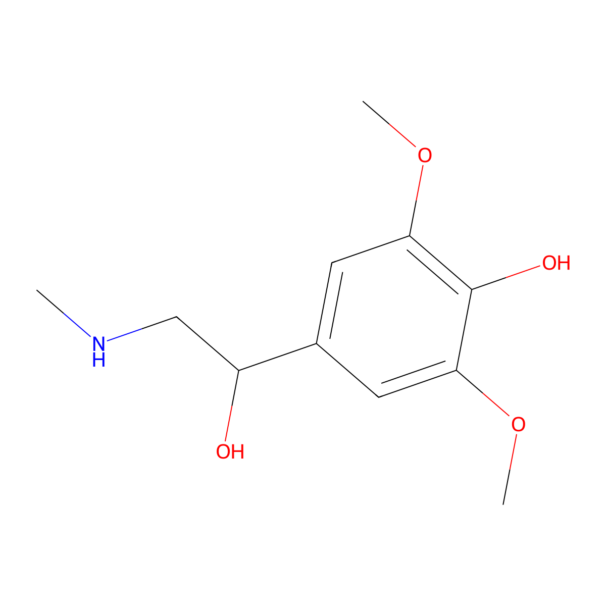 Dimethophrine molecular structure, CAS 22950-29-4