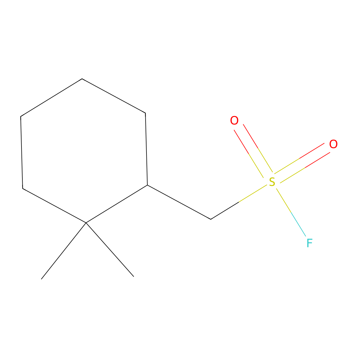 (2,2-Dimethylcyclohexyl)methanesulfonyl fluoride molecular structure, CAS 2295008-77-2