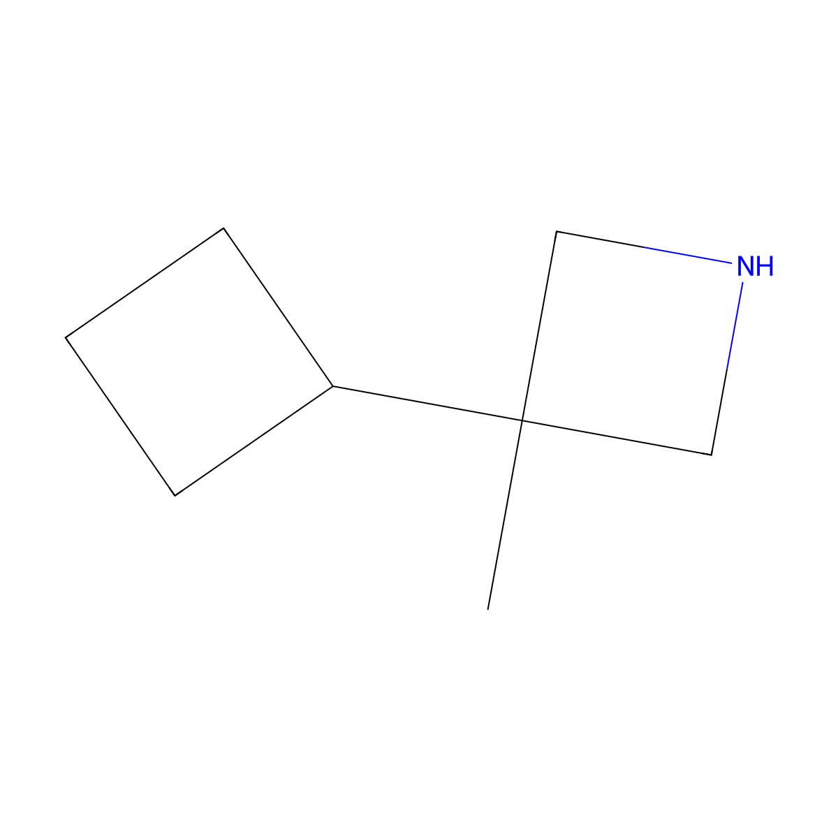 3-Cyclobutyl-3-methylazetidine molecular structure, CAS 2295044-26-5