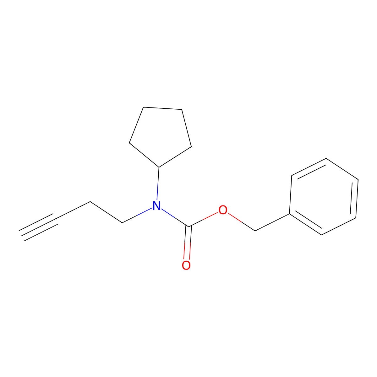 benzyl N-(but-3-yn-1-yl)-N-cyclopentylcarbamate molecular structure, CAS 2295109-19-0