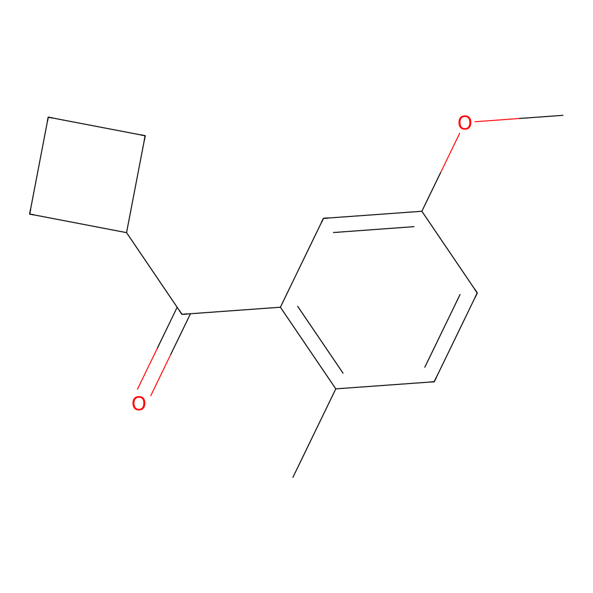 Cyclobutyl(5-methoxy-2-methylphenyl)methanone molecular structure, CAS 2295191-08-9