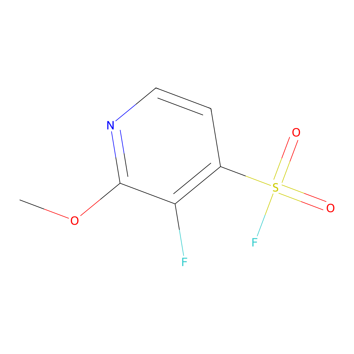 3-Fluoro-2-methoxypyridine-4-sulfonyl fluoride molecular structure, CAS 2295196-17-5