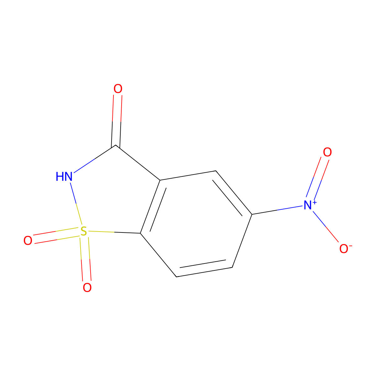 5-Nitro-2,3-dihydro-1lambda6,2-benzothiazole-1,1,3-trione molecular structure, CAS 22952-20-1