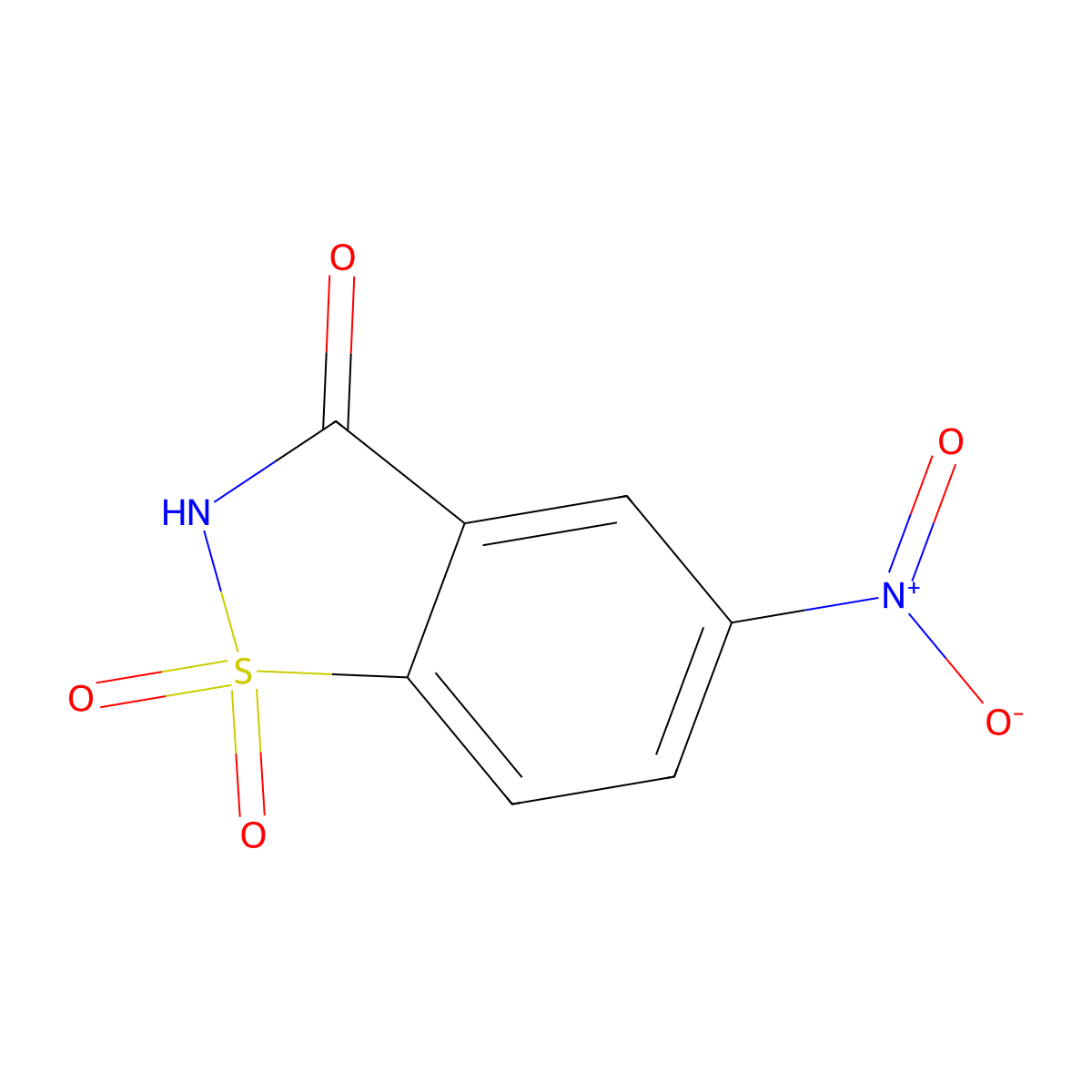5-Nitro-2,3-dihydro-1lambda6,2-benzothiazole-1,1,3-trione molecular structure, CAS 22952-20-1
