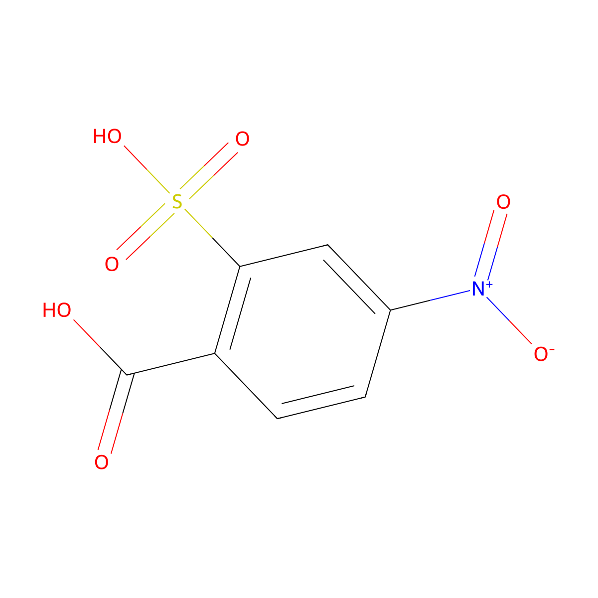 4-Nitro-2-sulfobenzoic acid molecular structure, CAS 22952-26-7