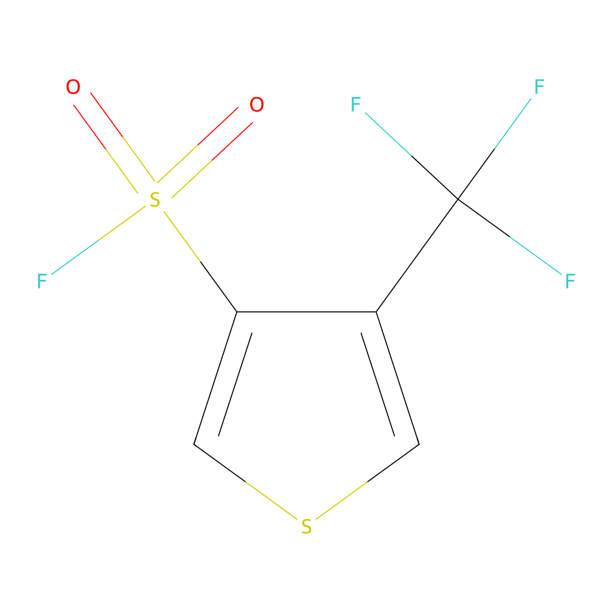 4-(Trifluoromethyl)thiophene-3-sulfonyl fluoride molecular structure, CAS 2295232-63-0