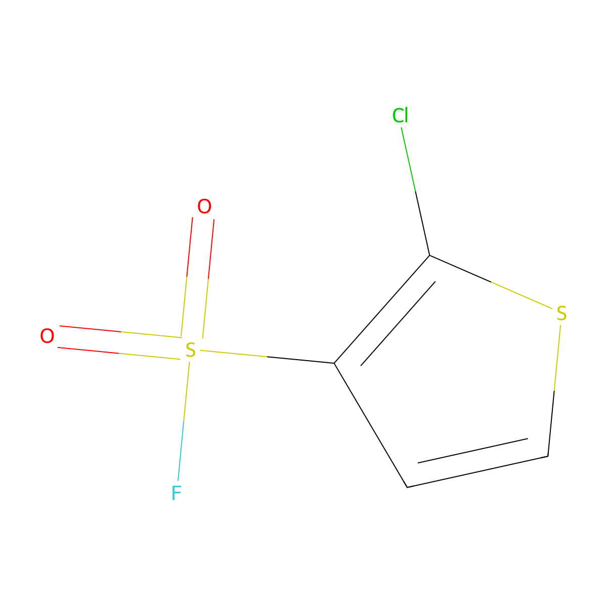 2-Chlorothiophene-3-sulfonyl fluoride molecular structure, CAS 2295232-81-2