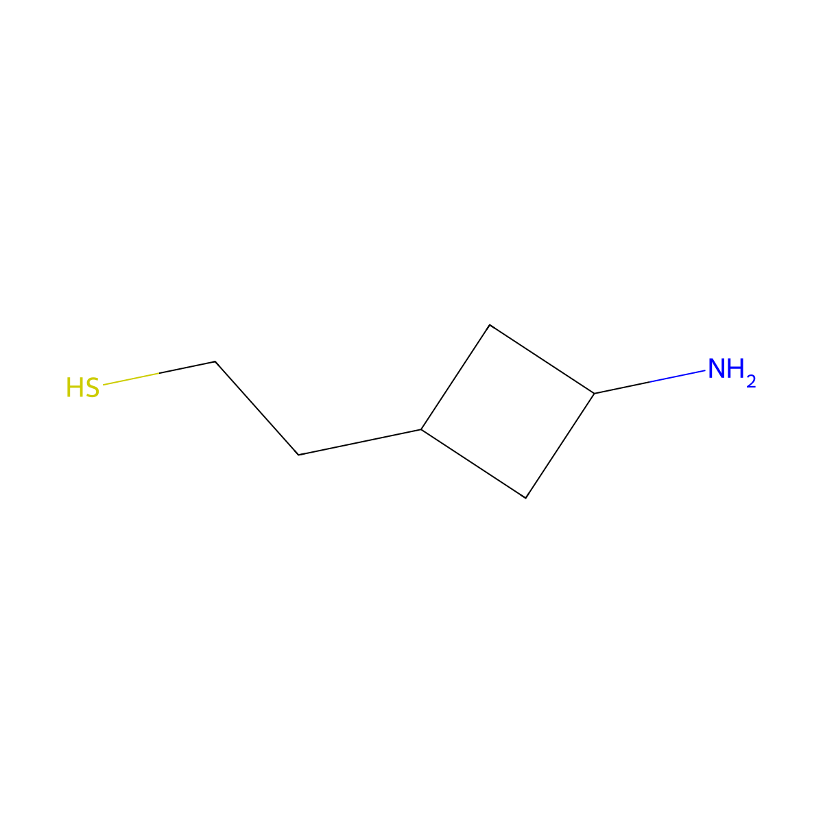 2-(3-Aminocyclobutyl)ethane-1-thiol molecular structure, CAS 2295327-04-5