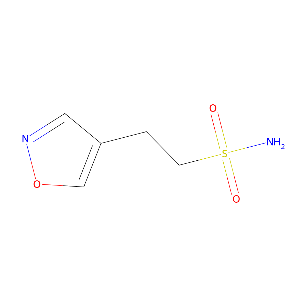2-(1,2-Oxazol-4-yl)ethane-1-sulfonamide molecular structure, CAS 2295344-91-9