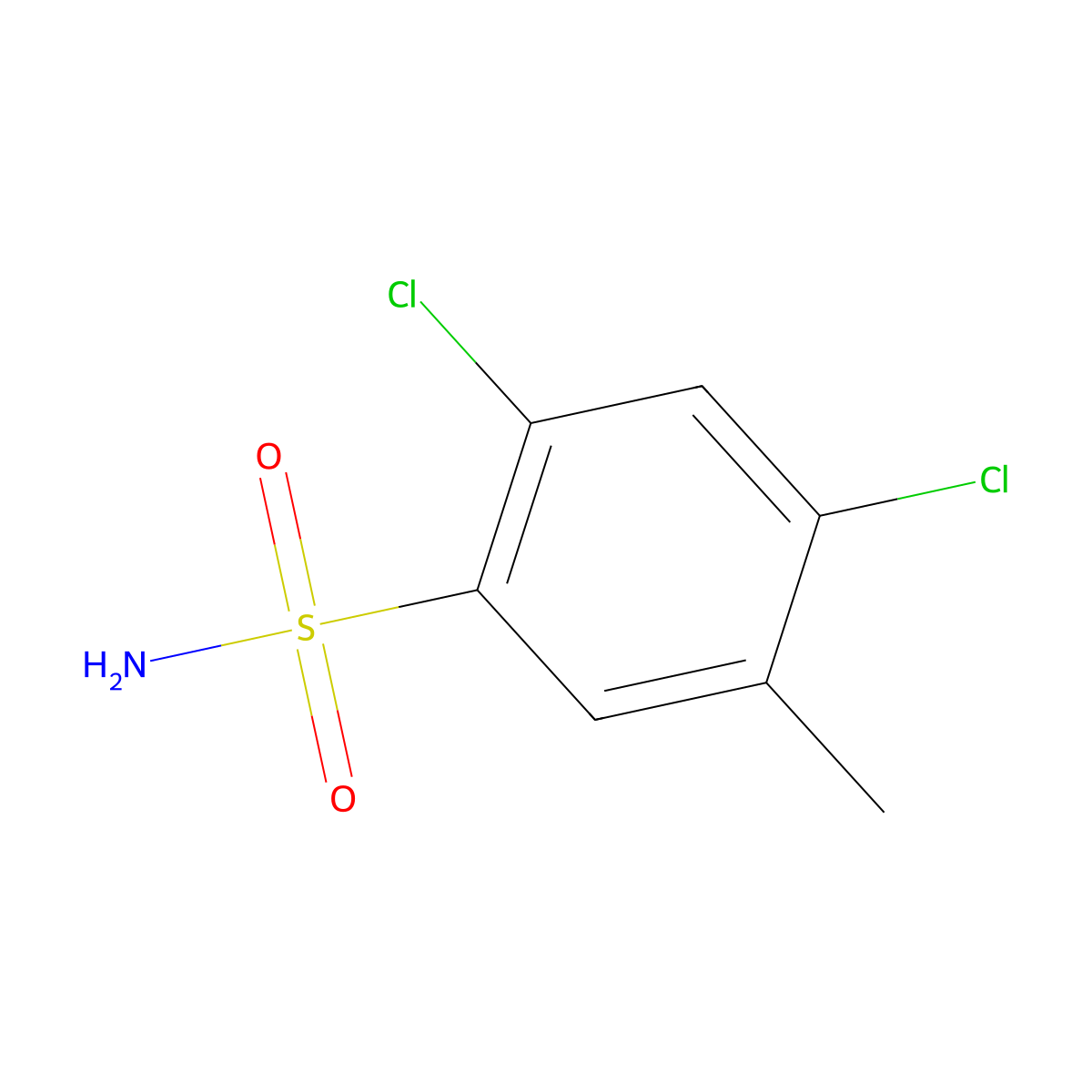 2,4-Dichloro-5-methylbenzenesulfonamide molecular structure, CAS 22954-90-1