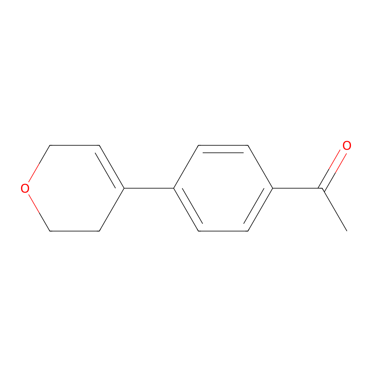 1-[4-(3,6-dihydro-2H-pyran-4-yl)phenyl]Ethanone molecular structure, CAS 2295411-66-2
