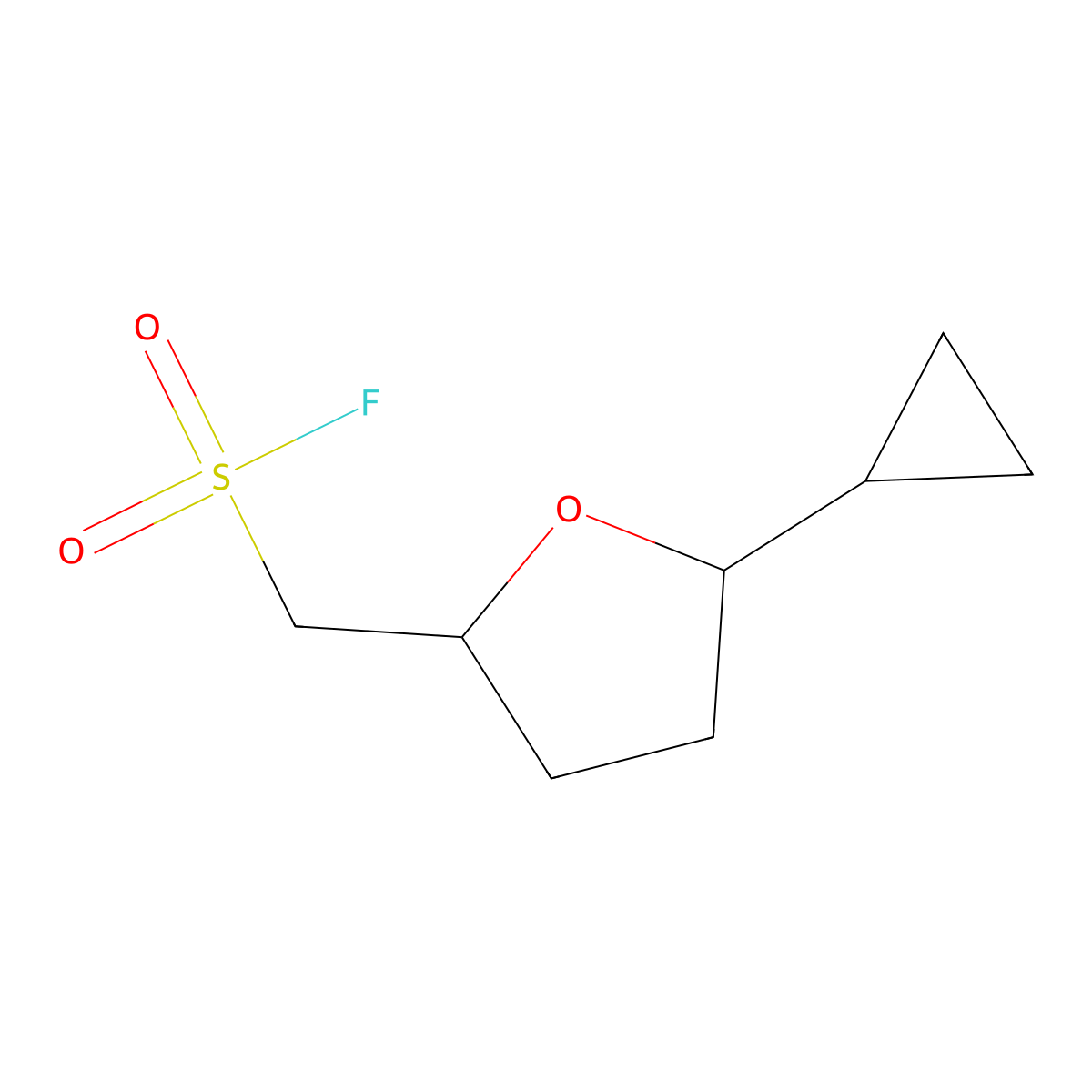(5-Cyclopropyloxolan-2-yl)methanesulfonyl fluoride molecular structure, CAS 2295424-34-7