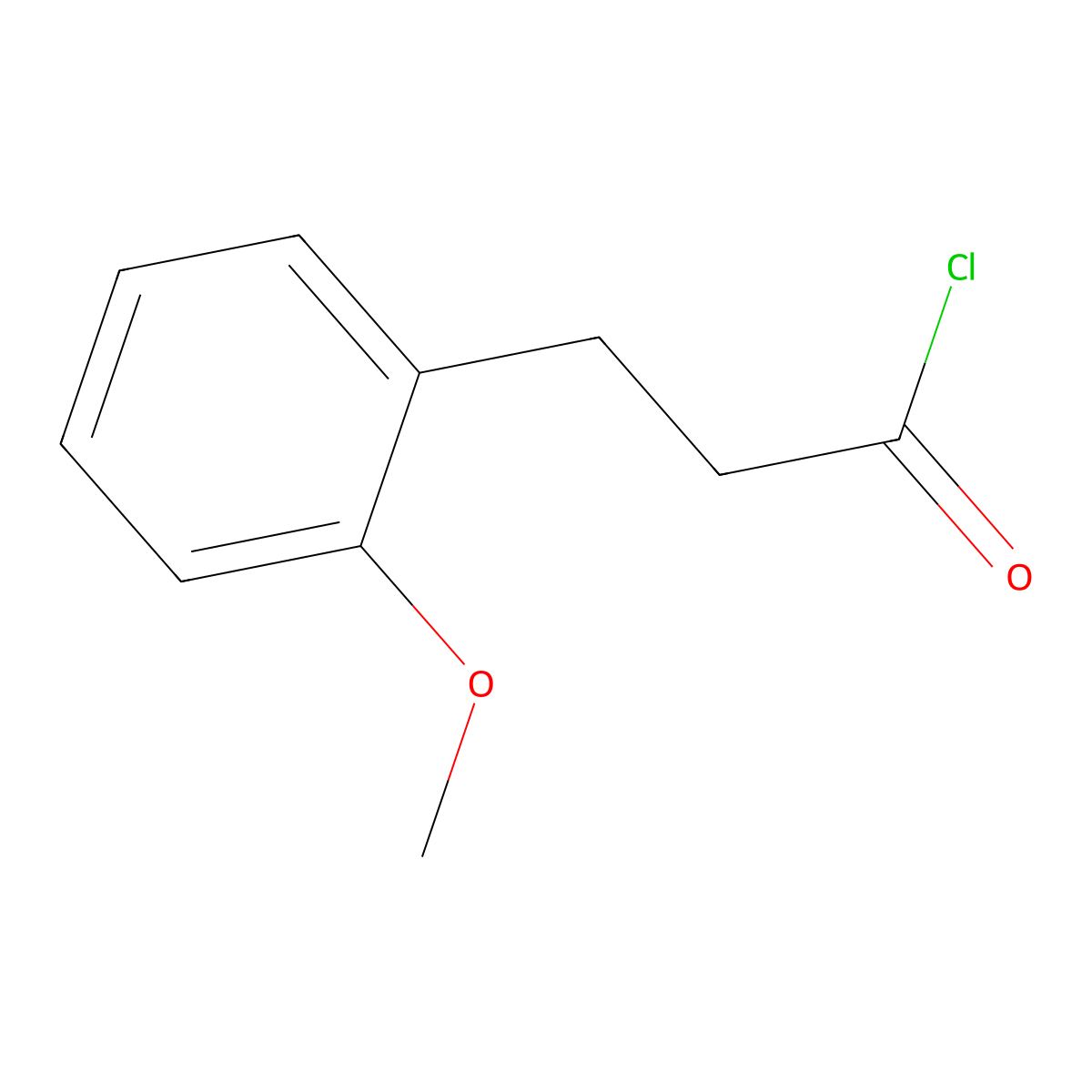 3-(2-Methoxyphenyl)propanoyl chloride molecular structure, CAS 22955-75-5
