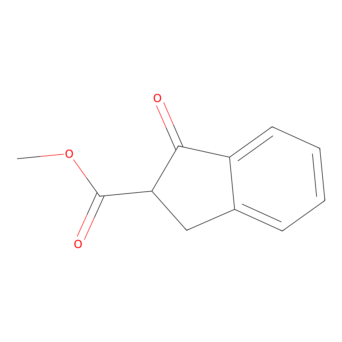 Methyl 1-oxo-2,3-dihydro-1H-indene-2-carboxylate molecular structure, CAS 22955-77-7