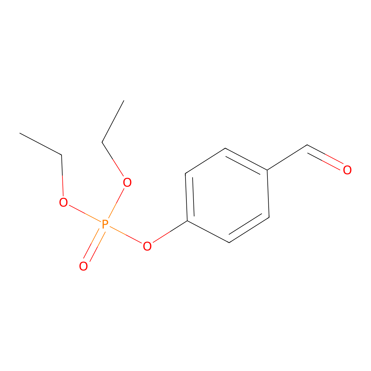 Phosphoric acid, diethyl 4-formylphenyl ester molecular structure, CAS 22955-88-0