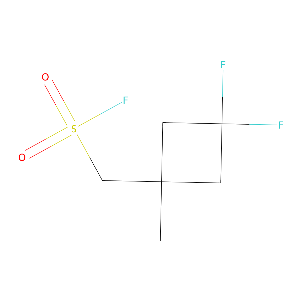 (3,3-Difluoro-1-methylcyclobutyl)methanesulfonyl fluoride molecular structure, CAS 2295505-69-8