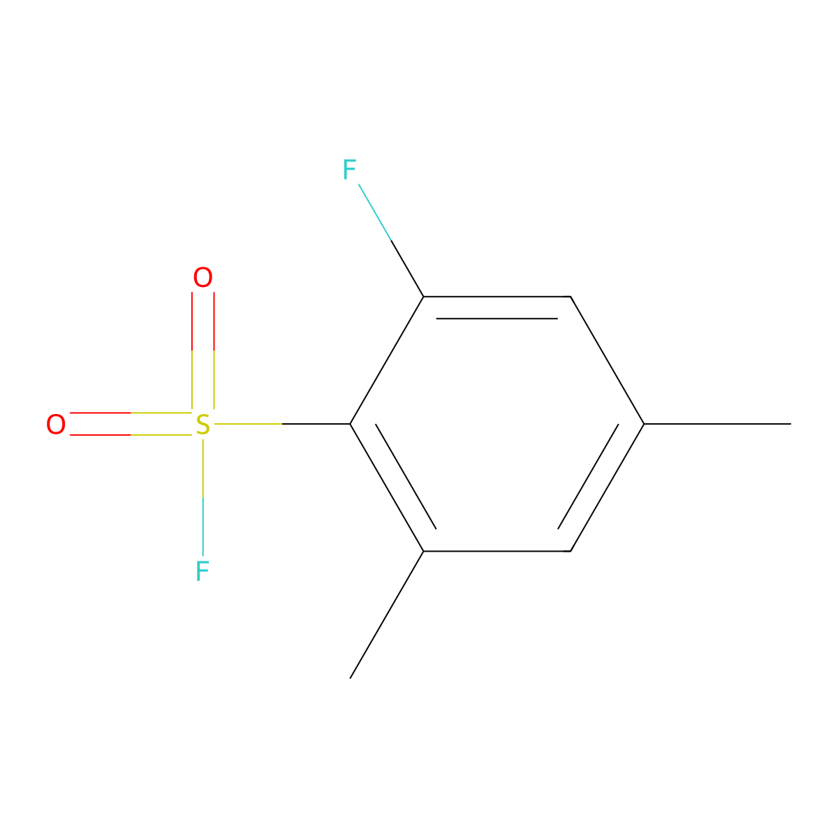 2-Fluoro-4,6-dimethylbenzene-1-sulfonyl fluoride molecular structure, CAS 2295506-10-2