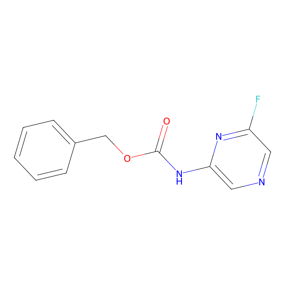 benzyl N-(6-fluoropyrazin-2-yl)carbamate molecular structure, CAS 2295529-49-4