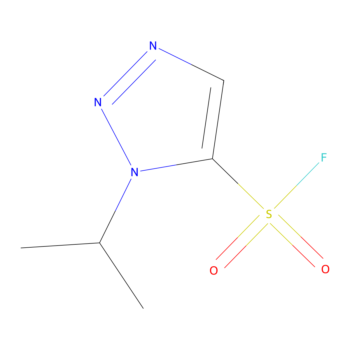 1-(propan-2-yl)-1H-1,2,3-triazole-5-sulfonyl fluoride molecular structure, CAS 2295538-10-0
