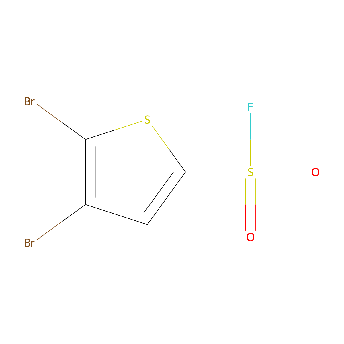 4,5-Dibromothiophene-2-sulfonyl fluoride molecular structure, CAS 2295538-25-7