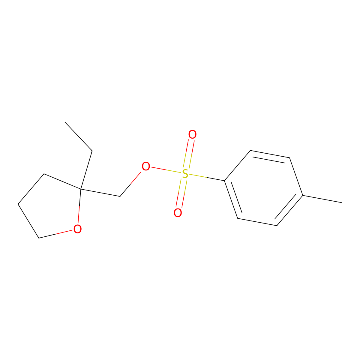 (2-Ethyloxolan-2-yl)methyl 4-methylbenzene-1-sulfonate molecular structure, CAS 2295564-20-2