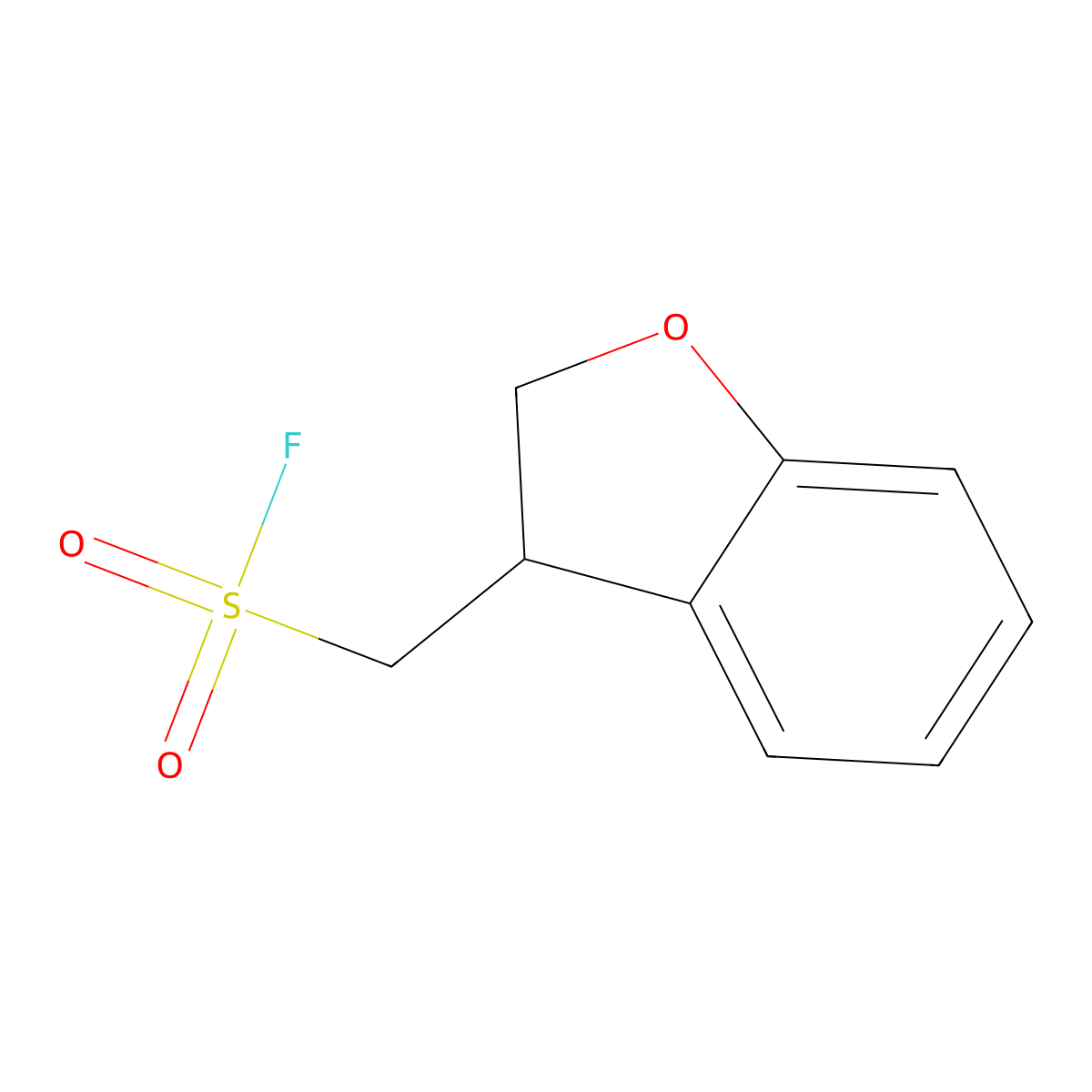 (2,3-Dihydro-1-benzofuran-3-yl)methanesulfonyl fluoride molecular structure, CAS 2295573-46-3