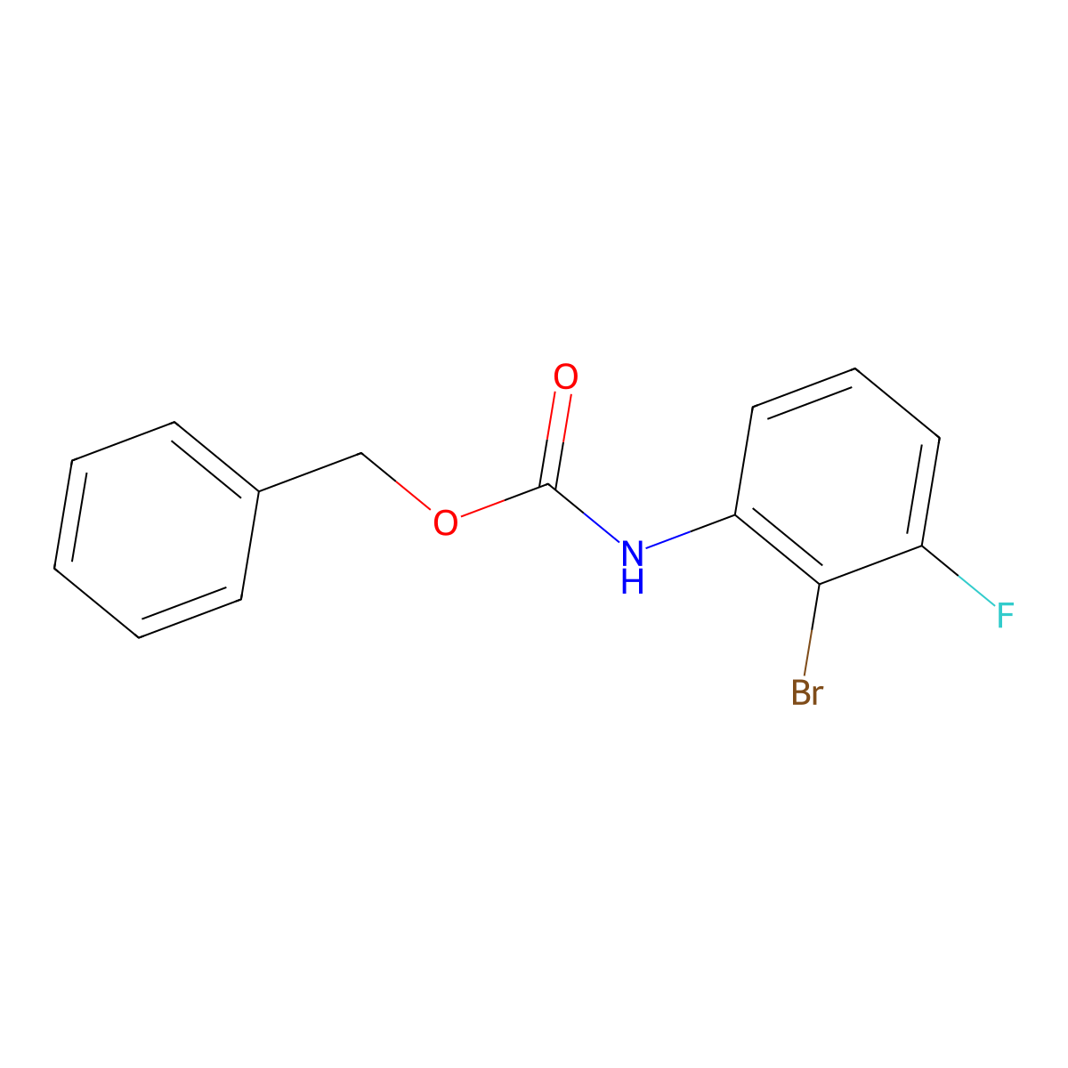 benzyl N-(2-bromo-3-fluorophenyl)carbamate molecular structure, CAS 2295578-89-9