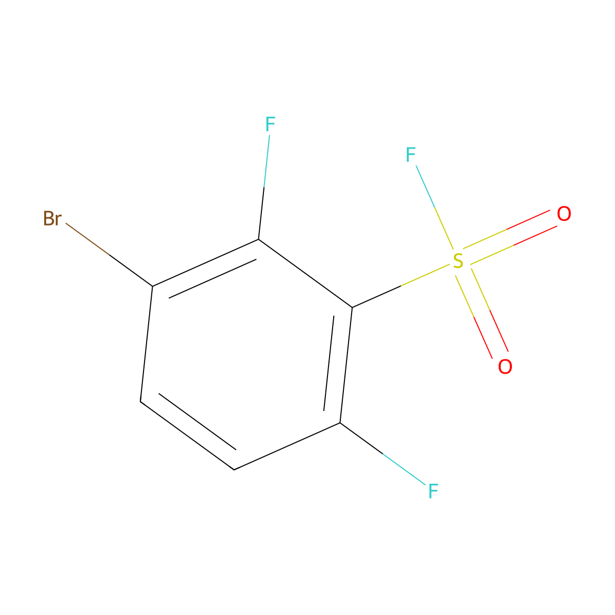 3-Bromo-2,6-difluorobenzene-1-sulfonyl fluoride molecular structure, CAS 2295598-64-8
