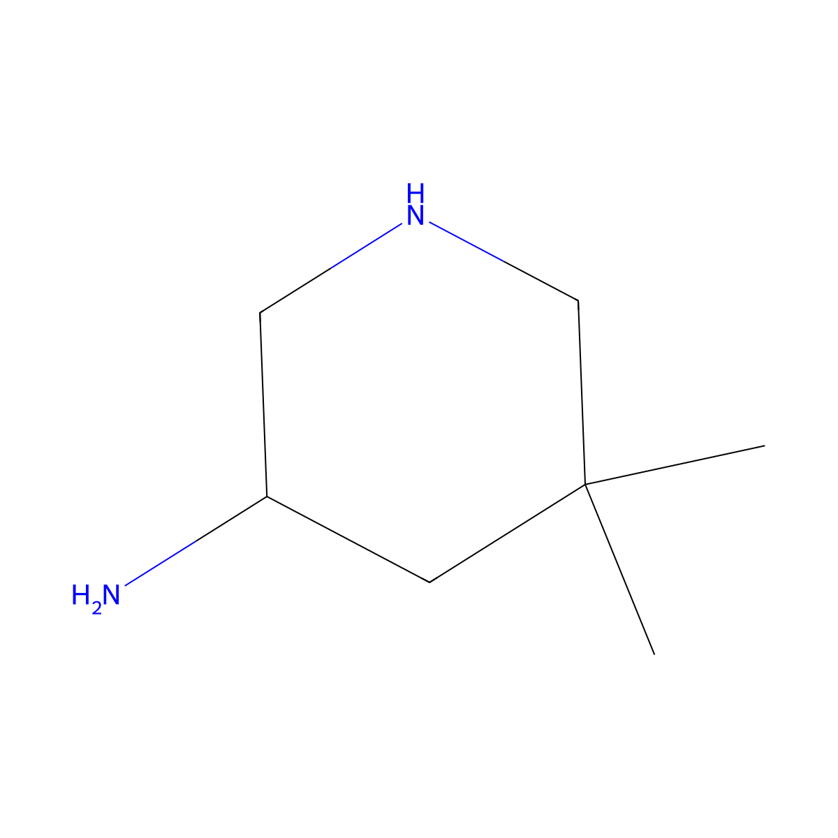 5,5-Dimethylpiperidin-3-amine molecular structure, CAS 2295611-52-6