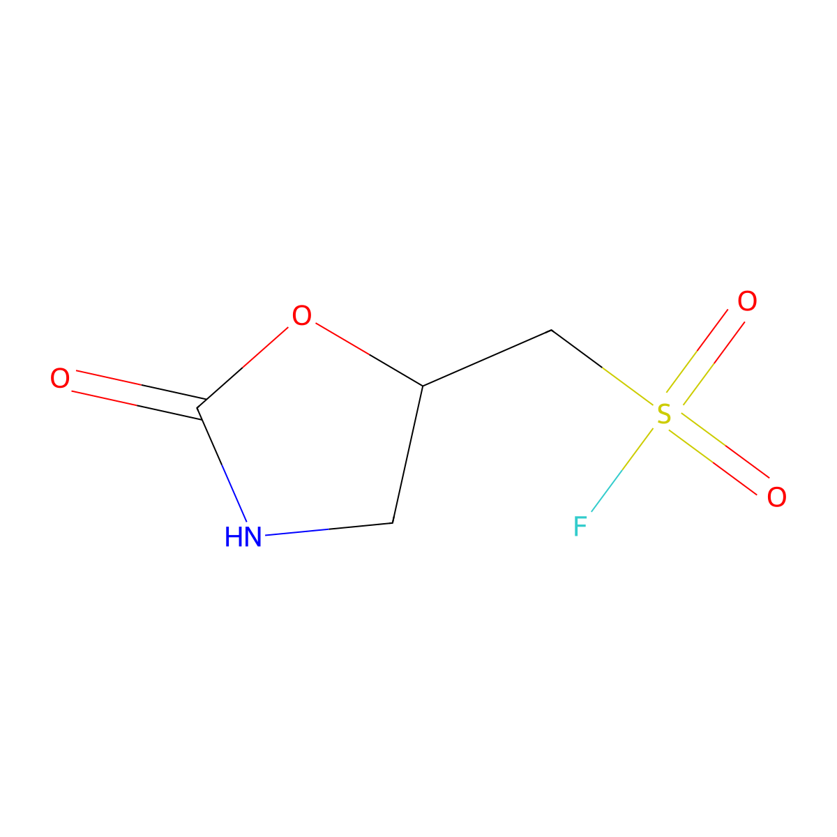 (2-Oxo-1,3-oxazolidin-5-yl)methanesulfonyl fluoride molecular structure, CAS 2295638-98-9