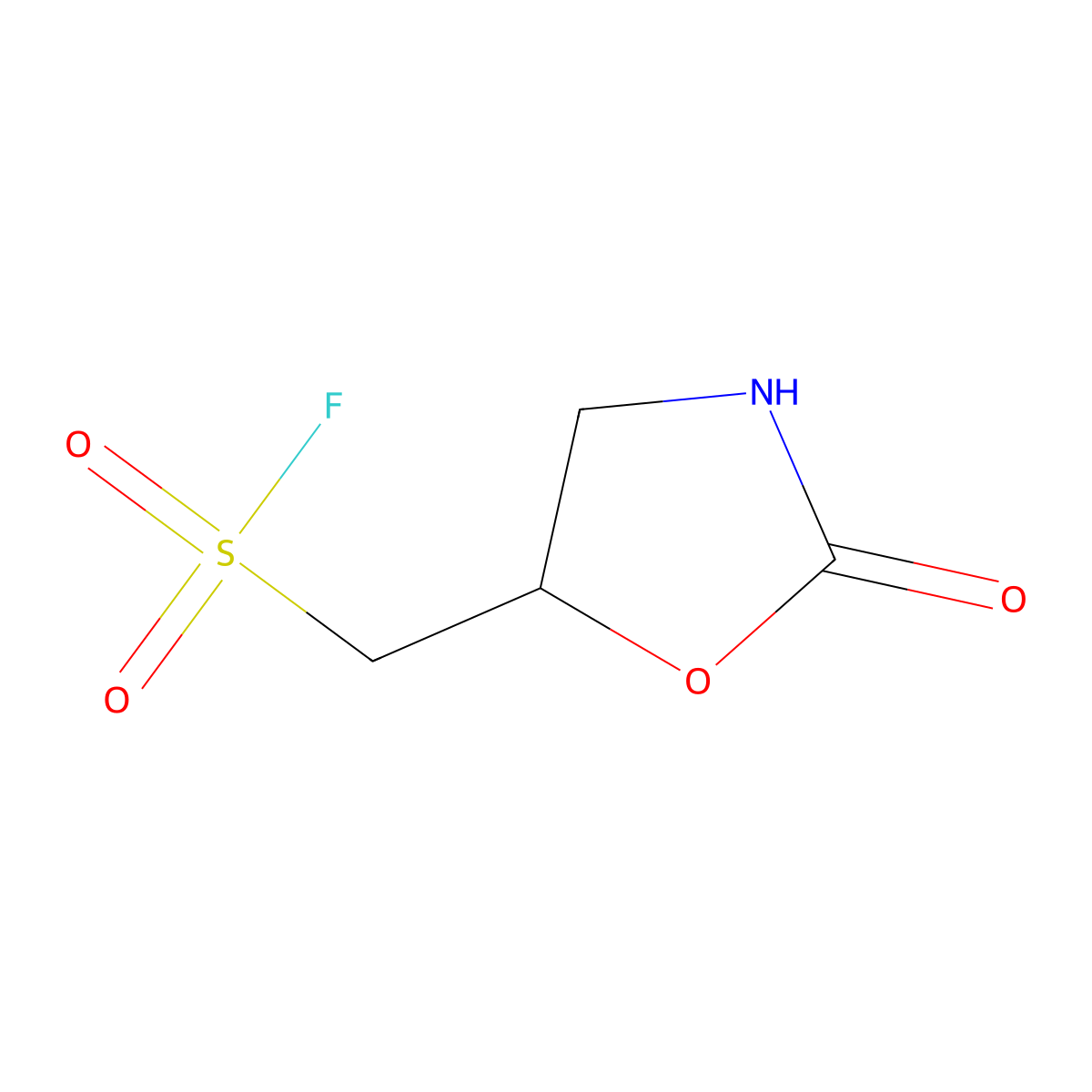 (2-Oxo-1,3-oxazolidin-5-yl)methanesulfonyl fluoride molecular structure, CAS 2295638-98-9