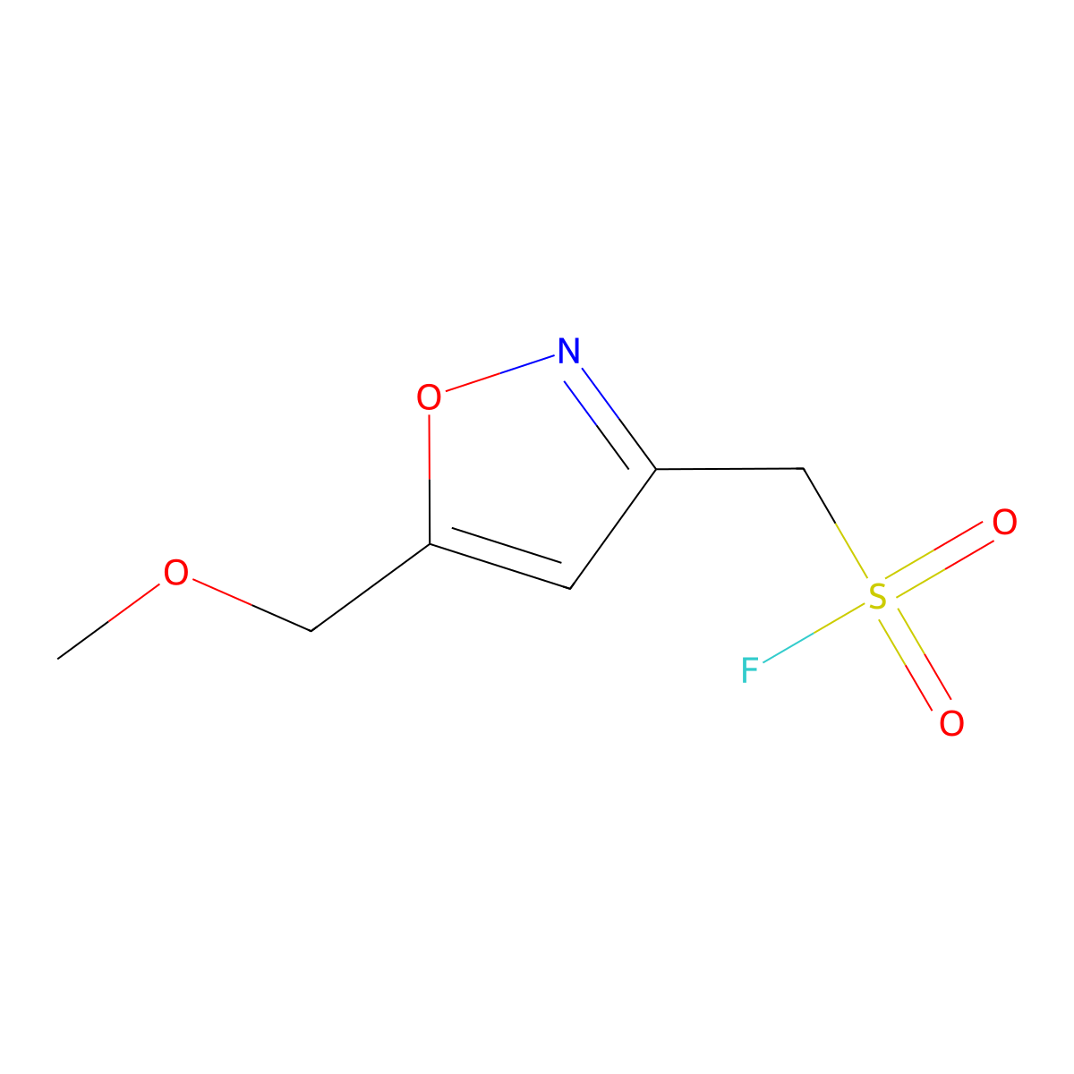 [5-(Methoxymethyl)-1,2-oxazol-3-yl]methanesulfonyl fluoride molecular structure, CAS 2295639-12-0