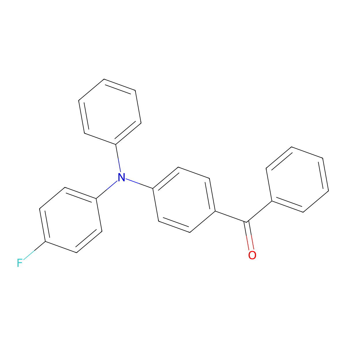 N-(4-benzoylphenyl)-4-fluoro-N-phenylaniline molecular structure, CAS 2295698-27-8