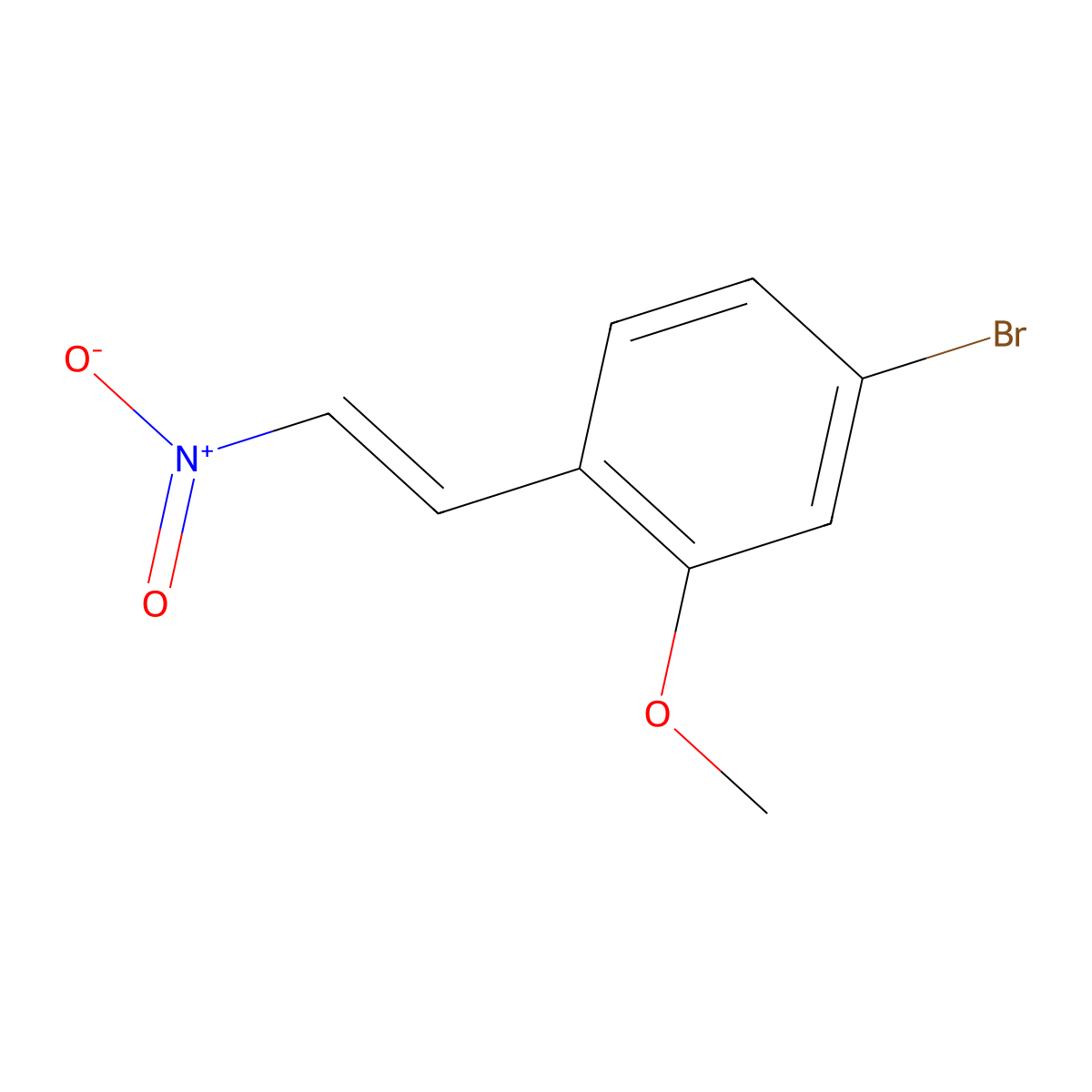 4-Bromo-2-methoxy-1-(2-nitroethenyl)benzene molecular structure, CAS 2295699-24-8