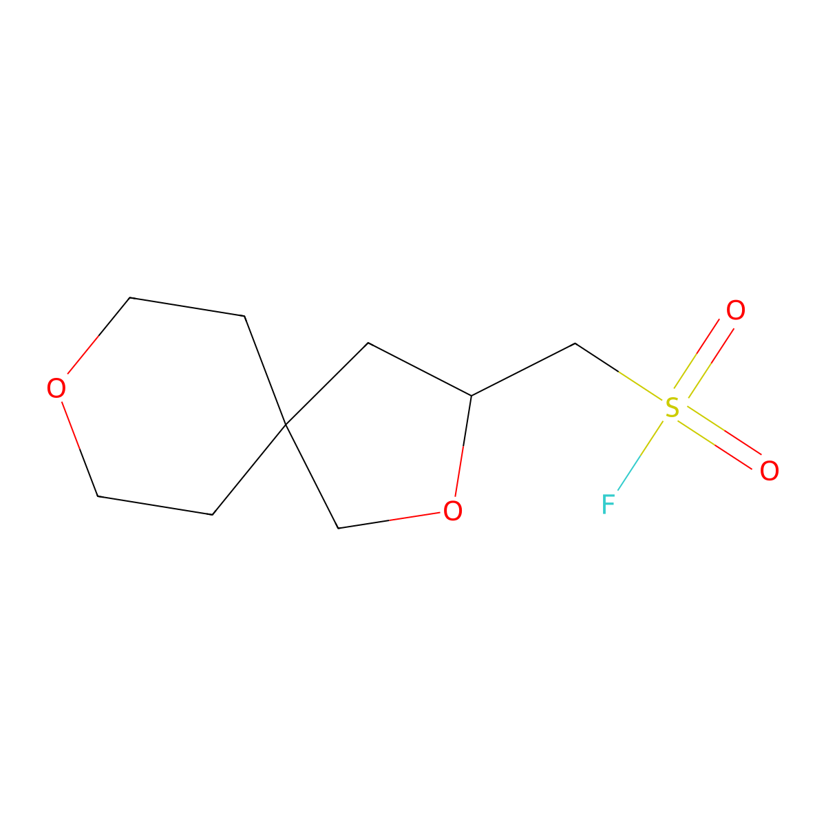 {2,8-Dioxaspiro[4.5]decan-3-yl}methanesulfonyl fluoride molecular structure, CAS 2295744-69-1