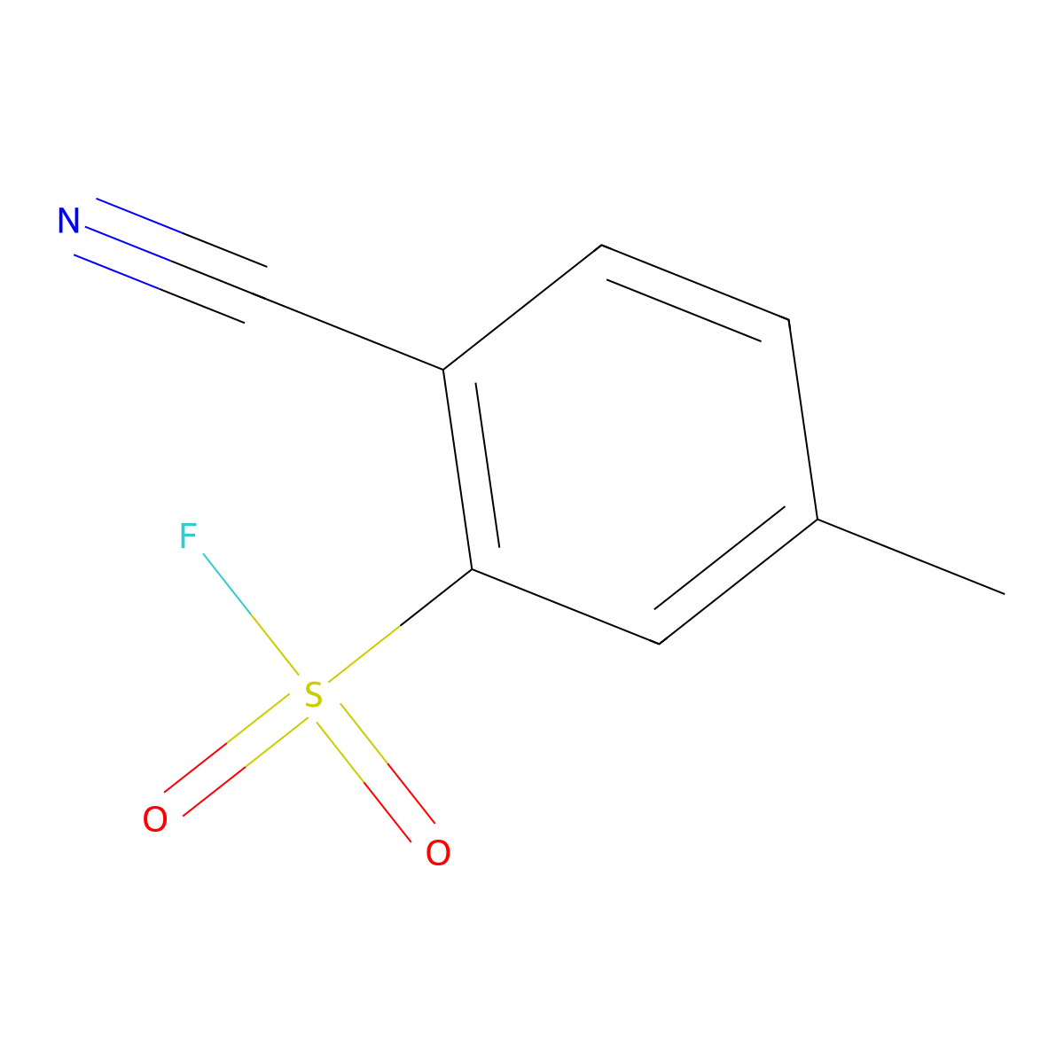 2-Cyano-5-methylbenzene-1-sulfonyl fluoride molecular structure, CAS 2295744-71-5