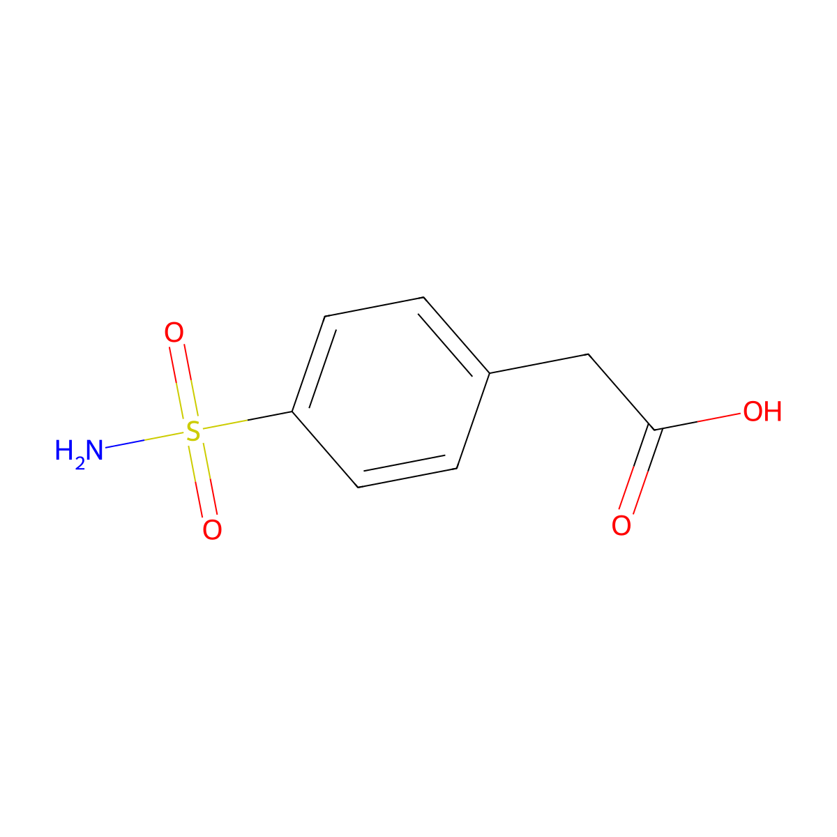 2-(4-Sulfamoylphenyl)acetic acid molecular structure, CAS 22958-64-1