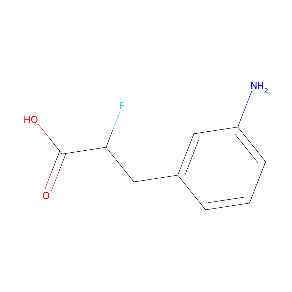3-(3-Aminophenyl)-2-fluoropropanoic acid molecular structure, CAS 2295824-64-3