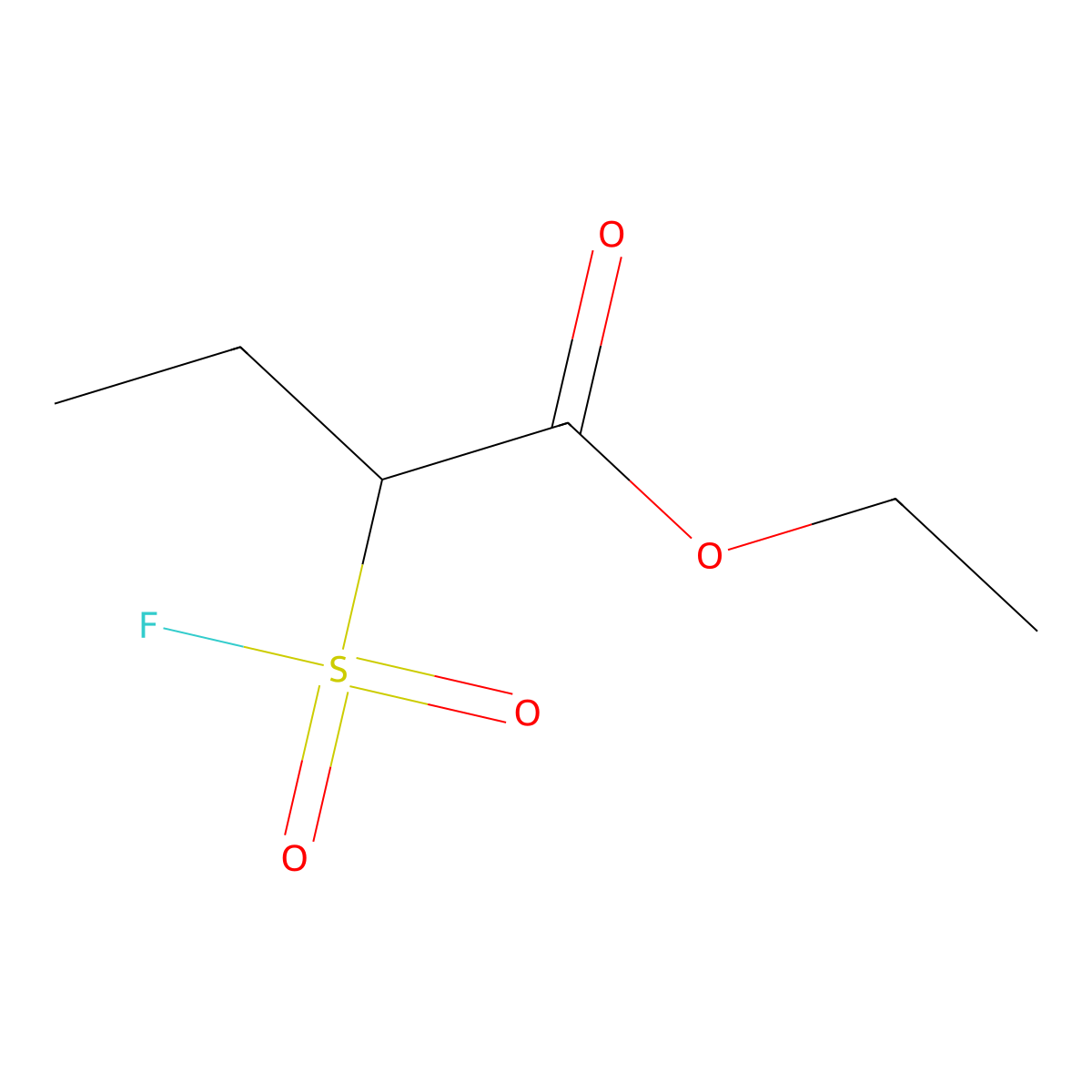 Ethyl 2-fluorosulfonylbutanoate molecular structure, CAS 2295911-15-6