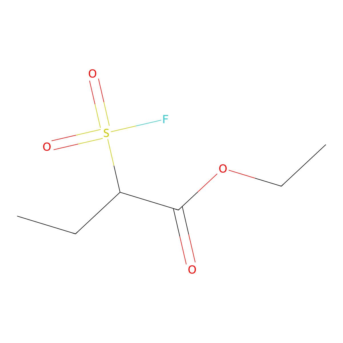 Ethyl 2-fluorosulfonylbutanoate molecular structure, CAS 2295911-15-6