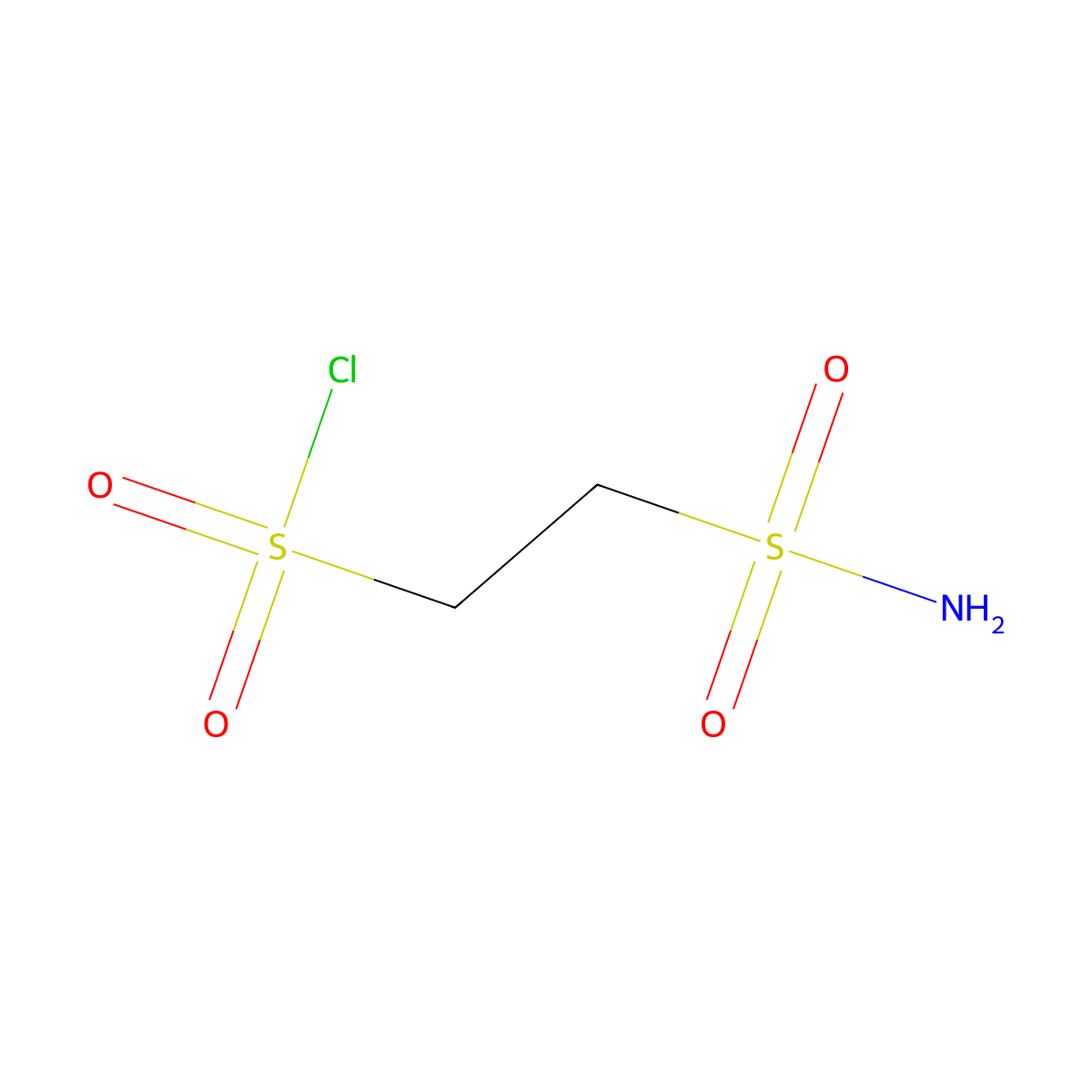 2-Sulfamoylethane-1-sulfonyl chloride molecular structure, CAS 2295912-59-1